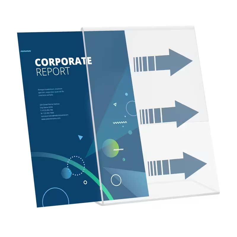 Durchsichtige QR-Code Aufsteller für Tische